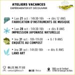 Ateliers vacances, enfants / ados ⎪ Toussaint 2024 🗓